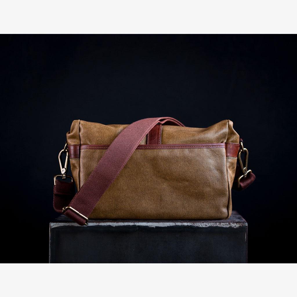 París Olive green Waxed Canvas Camera Bag - Handmade Bronkey Premium Goods ®