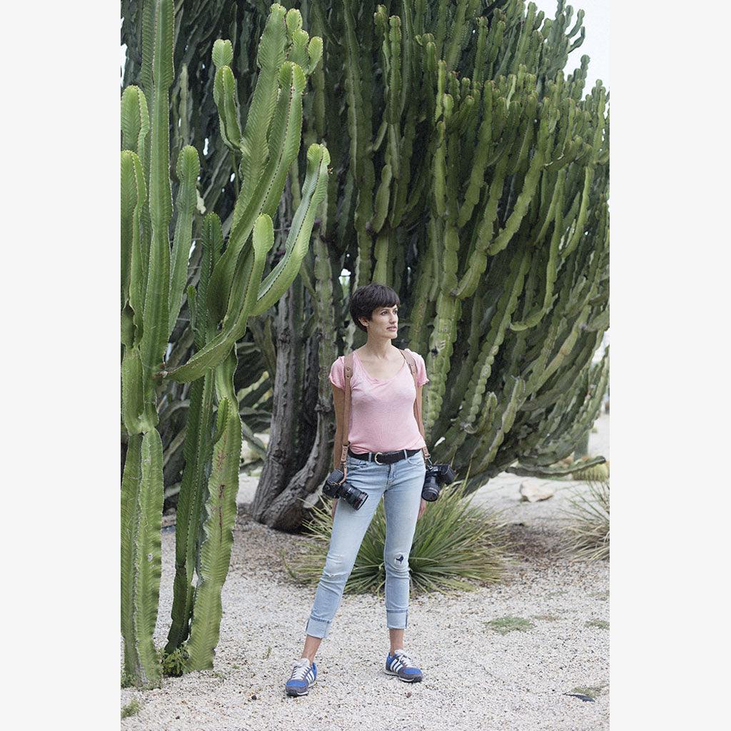 Berlin #703 - Tanned dual leather camera strap - Handmade Bronkey Premium Goods ®