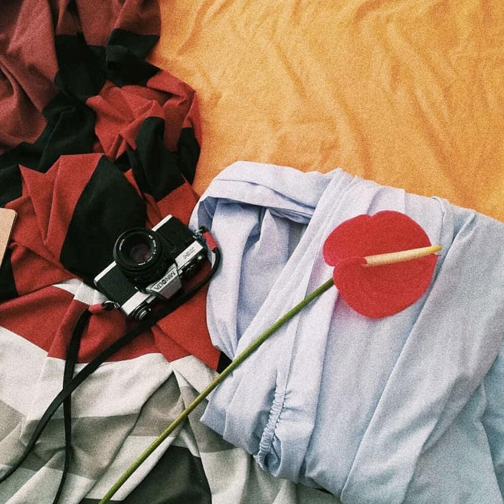 Tokyo #101 - Black & Red leather camera strap - Handmade Bronkey Premium Goods ®