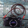 Tokyo #102 - Brown & Red leather camera strap - Handmade Bronkey Premium Goods ®