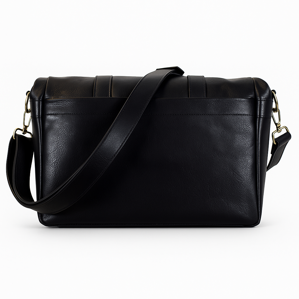 Tokyo Black Leather Camera Bag