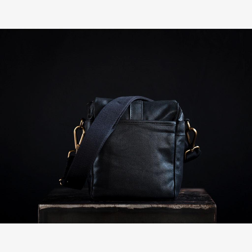 Limited Edition - Berlin Black Waxed Canvas Camera Bag - Handmade Bronkey Premium Goods ®