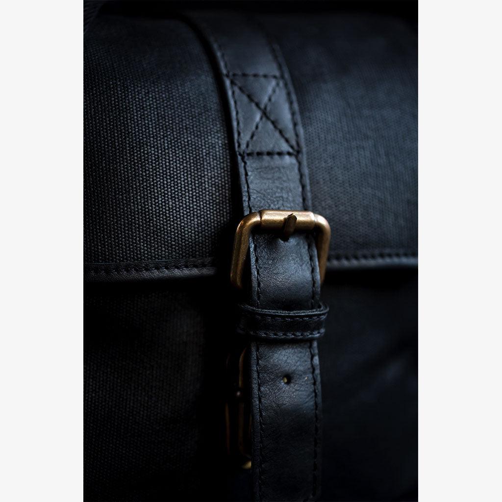 Limited Edition - Berlin Black Waxed Canvas Camera Bag - Handmade Bronkey Premium Goods ®