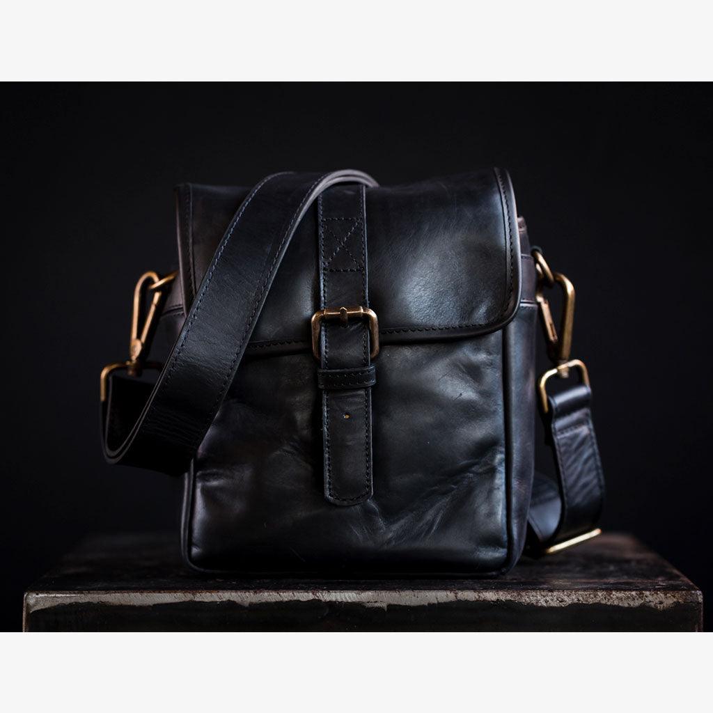 Berlin Black Leather Camera Bag - Handmade Bronkey Premium Goods ®