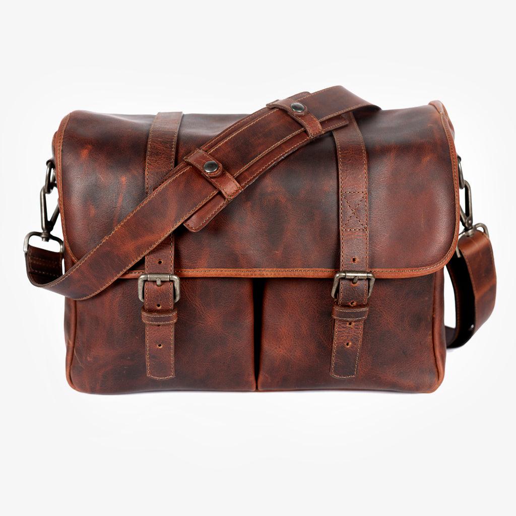 Roma Cognac Leather Camera Bag - Handmade Bronkey Premium Goods ®