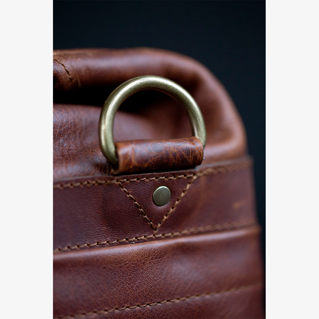 Roma Cognac Leather Camera Bag