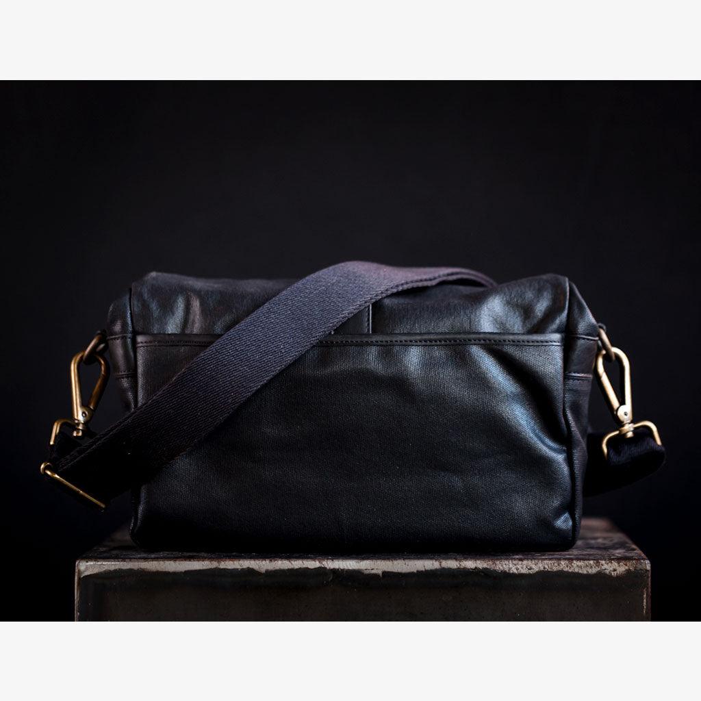 París Black Waxed Canvas Camera Bag - Handmade Bronkey Premium Goods ®