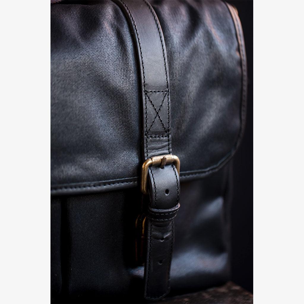 Limited Edition - Roma Black Waxed Canvas Camera Bag - Handmade Bronkey Premium Goods ®