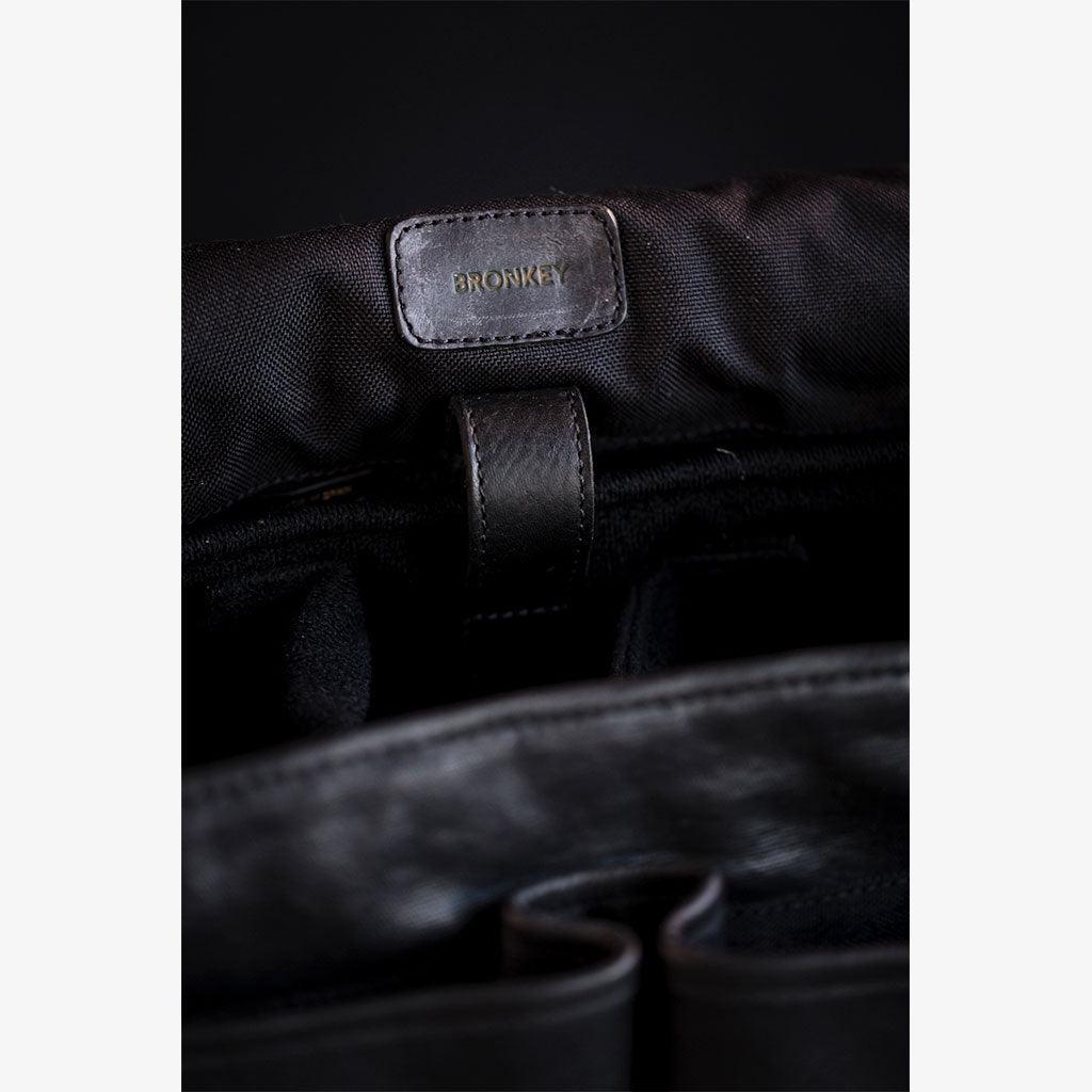 Roma Black Waxed Canvas Camera Bag - Handmade Bronkey Premium Goods ®