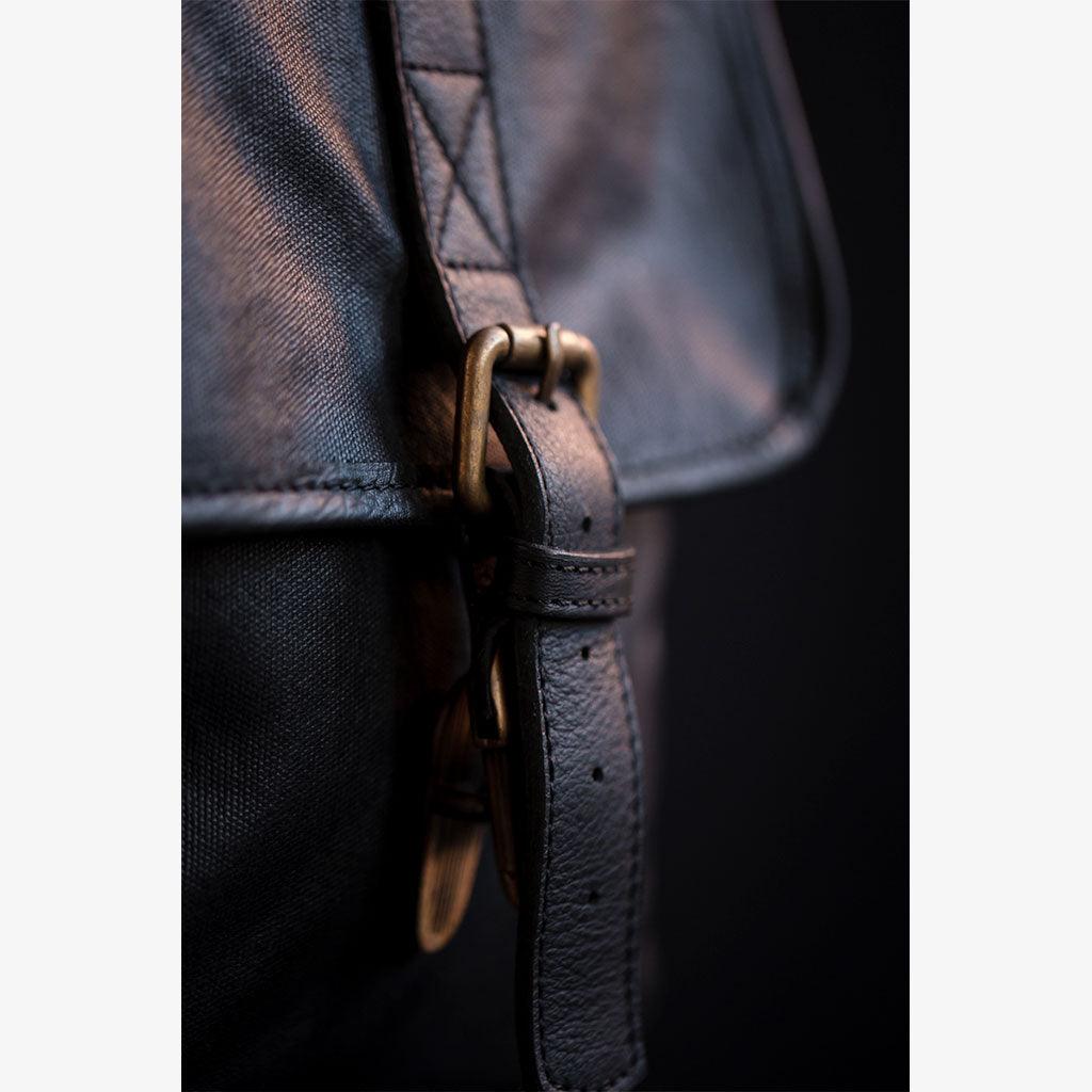 Roma Black Waxed Canvas Camera Bag - Handmade Bronkey Premium Goods ®