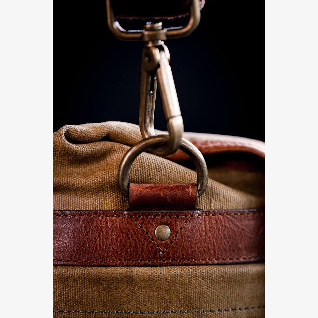 Limited Edition - Roma Olive Green Waxed Canvas Camera Bag - Handmade Bronkey Premium Goods ®