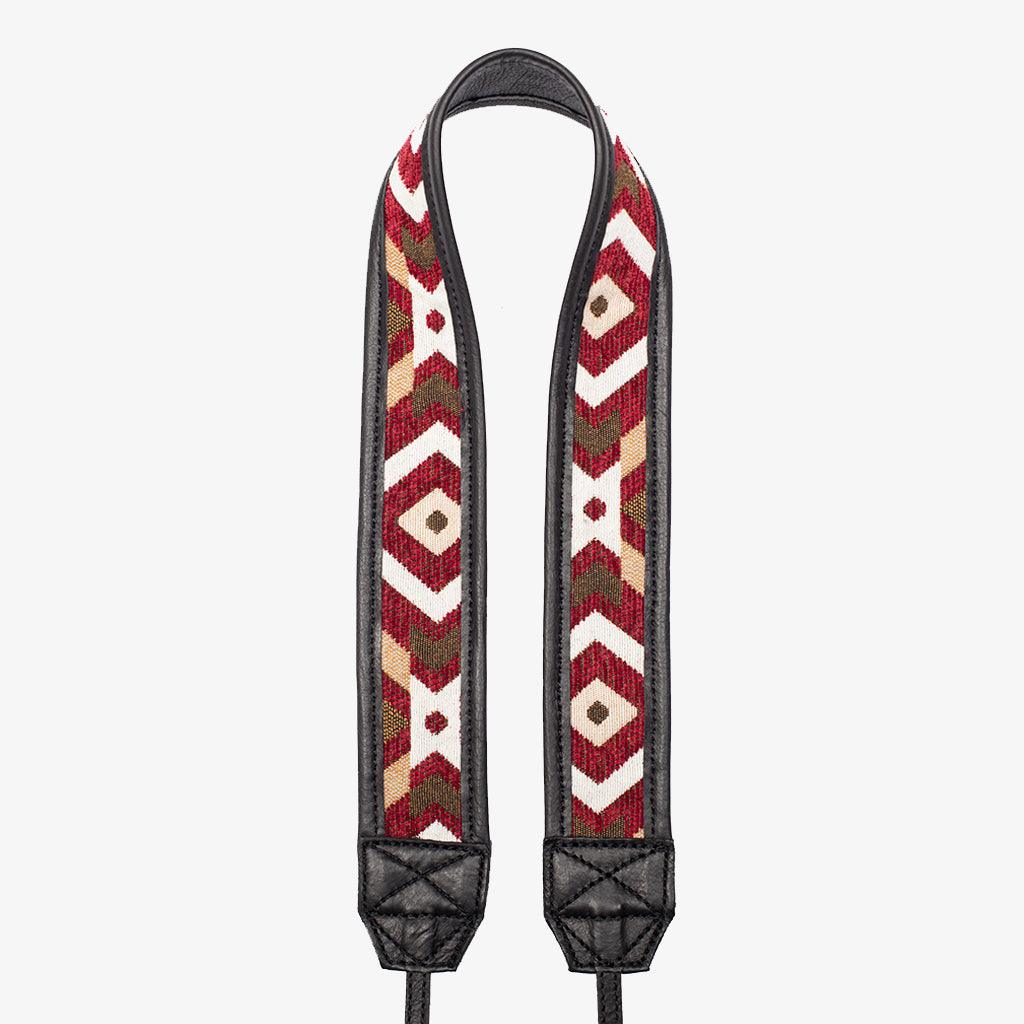 Limited Edition - Jaipur #115 - Fabric & Leather camera strap - Handmade Bronkey Premium Goods ®