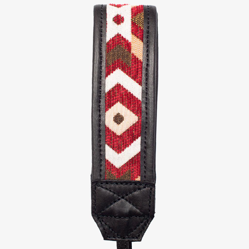 Limited Edition - Jaipur #115 - Fabric &amp; Leather camera strap - Handmade Bronkey Premium Goods ®