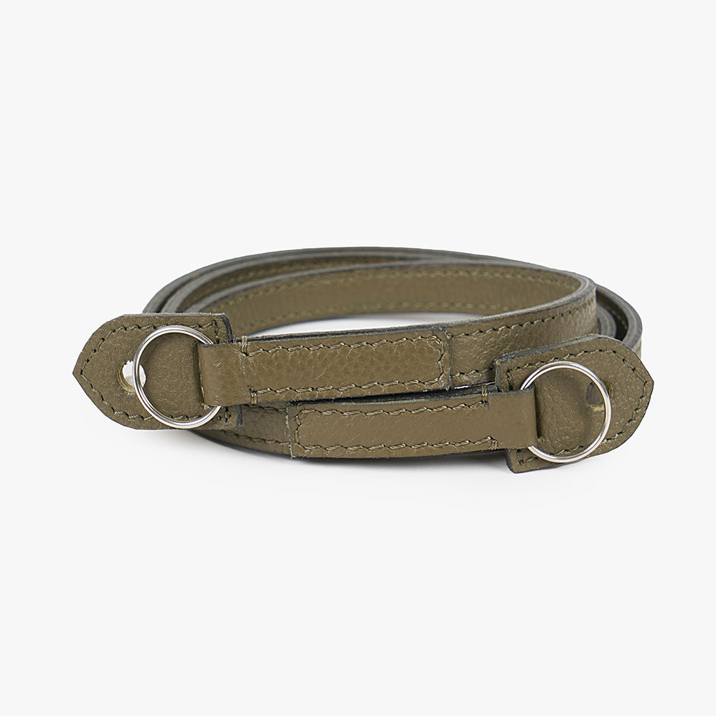 Roma #103 - Olive Green Leather camera strap