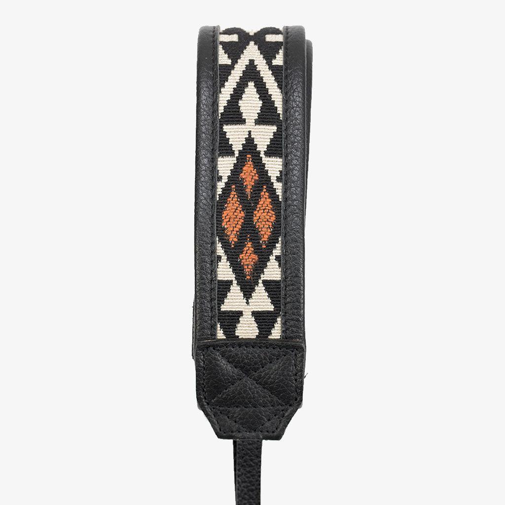 Jaipur #101 - Fabric &amp; Leather camera strap - Handmade Bronkey Premium Goods ®