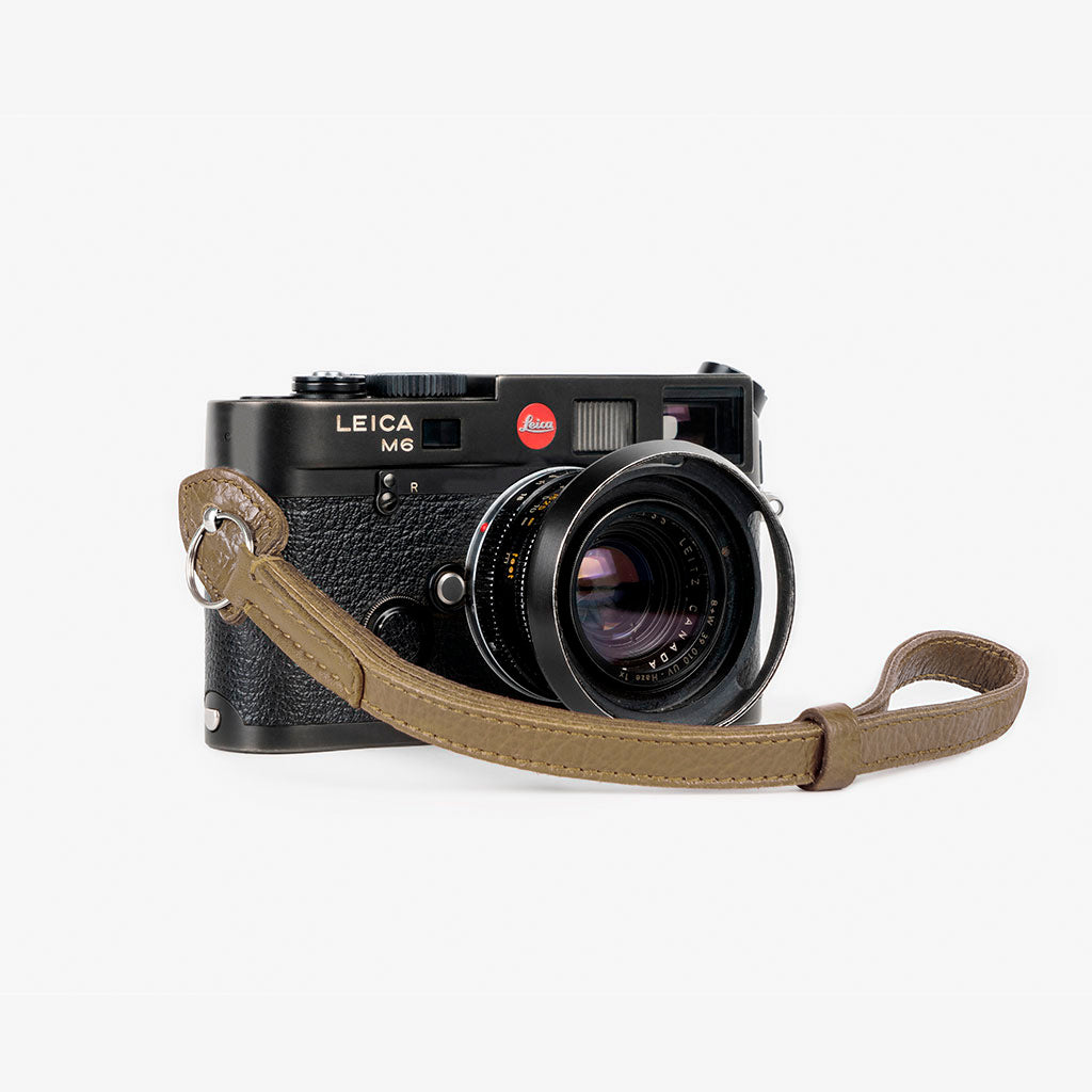 Roma #203 - Olive Green Leather camera strap