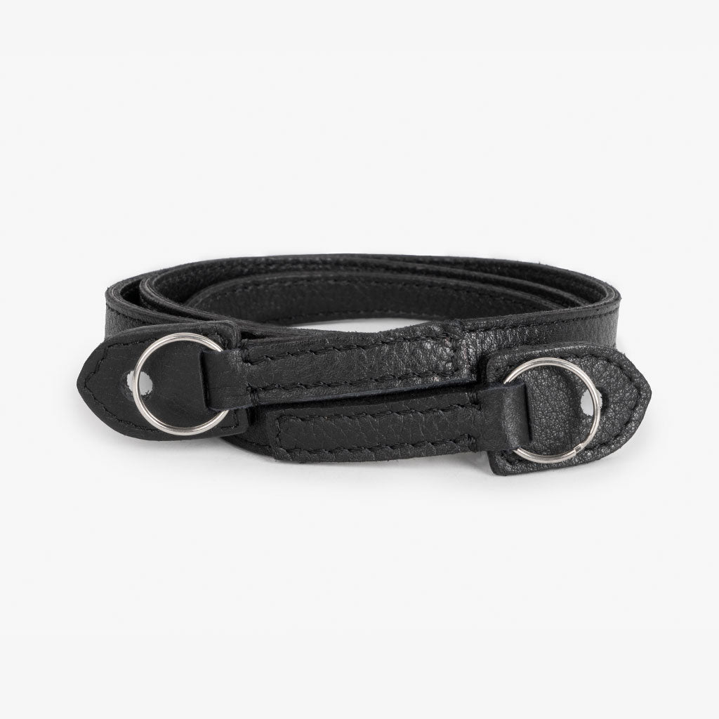 Roma #101 - Black Leather camera strap