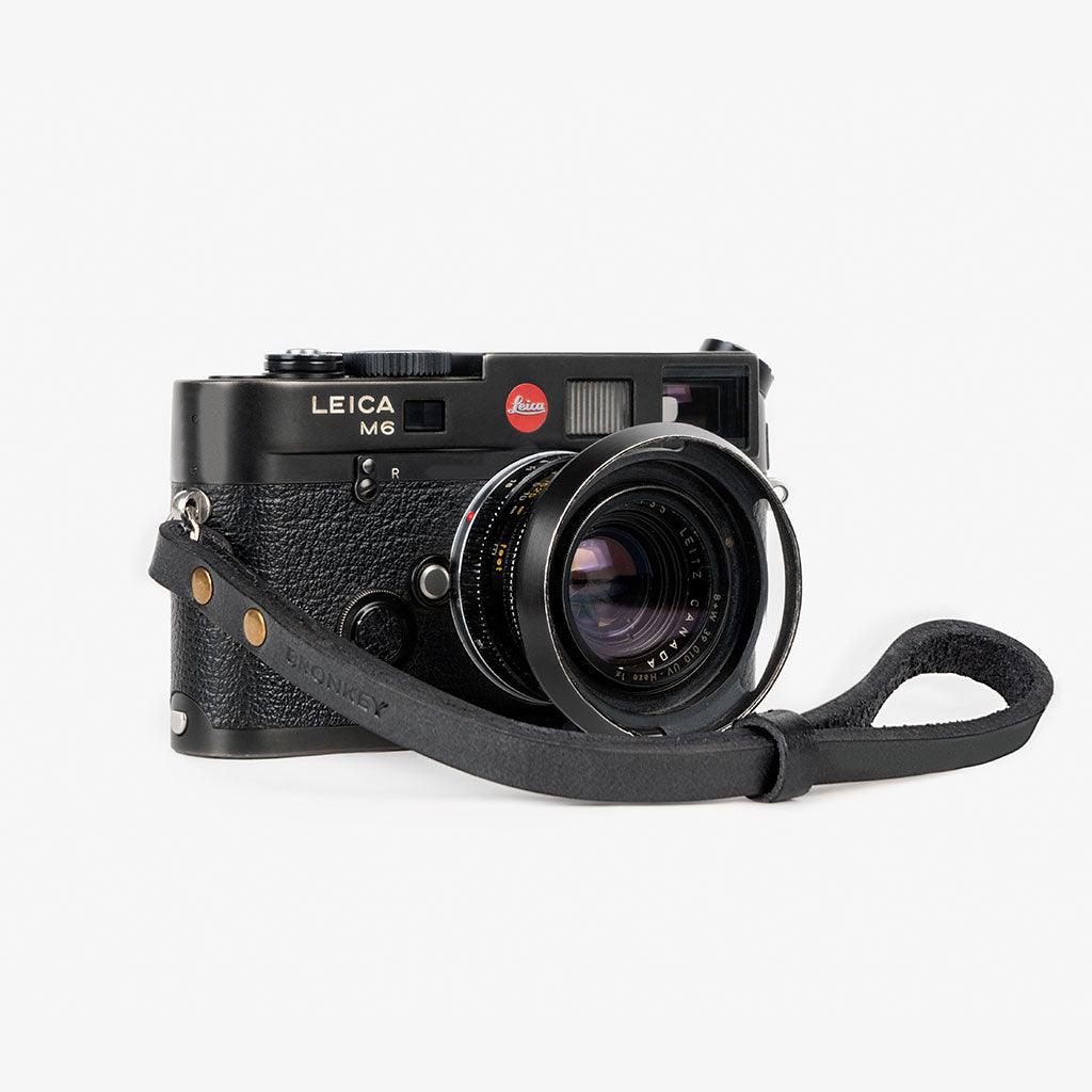 Berlin #201 - Black Leather camera strap - Handmade Bronkey Premium Goods ®