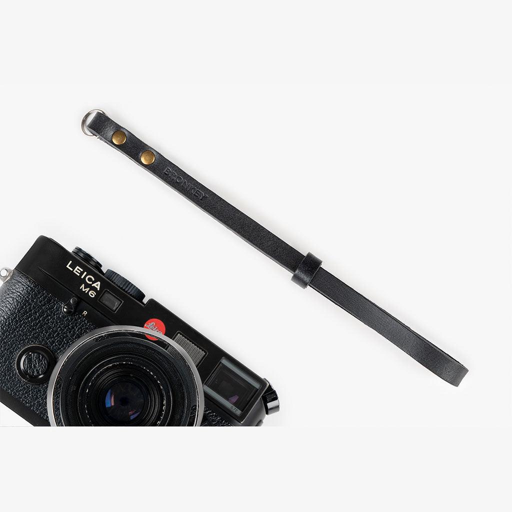 Berlin #201 - Black Leather camera strap - Handmade Bronkey Premium Goods ®