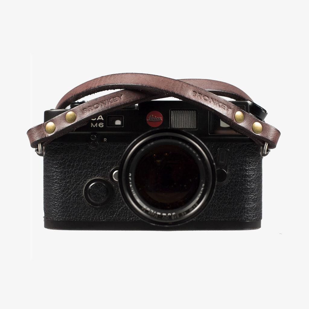 Berlin #102 - Brown Leather camera strap - Handmade Bronkey Premium Goods ®