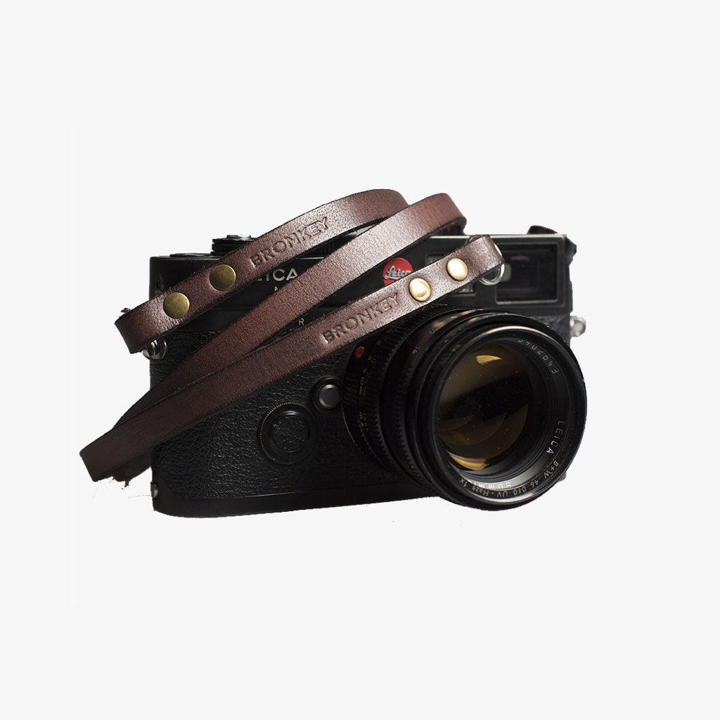 Berlin #102 - Brown Leather camera strap - Handmade Bronkey Premium Goods ®