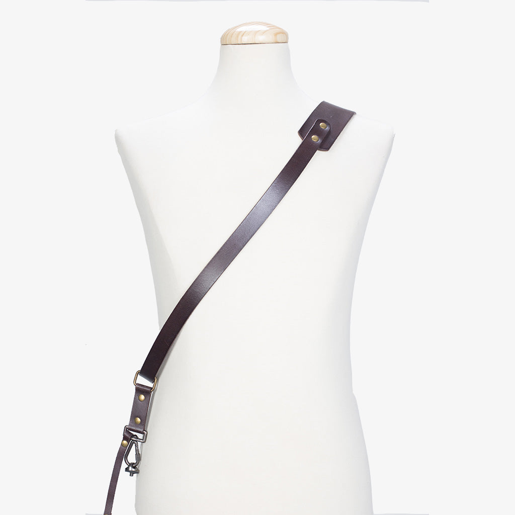 Berlin #602 - Brown sling leather camera strap