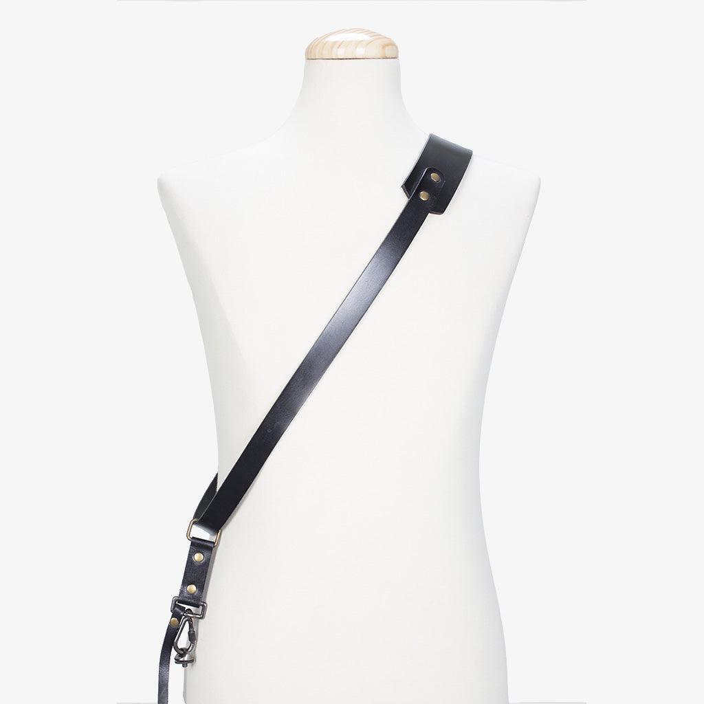 Berlin #601 - Black sling leather camera strap - Handmade Bronkey Premium Goods ®