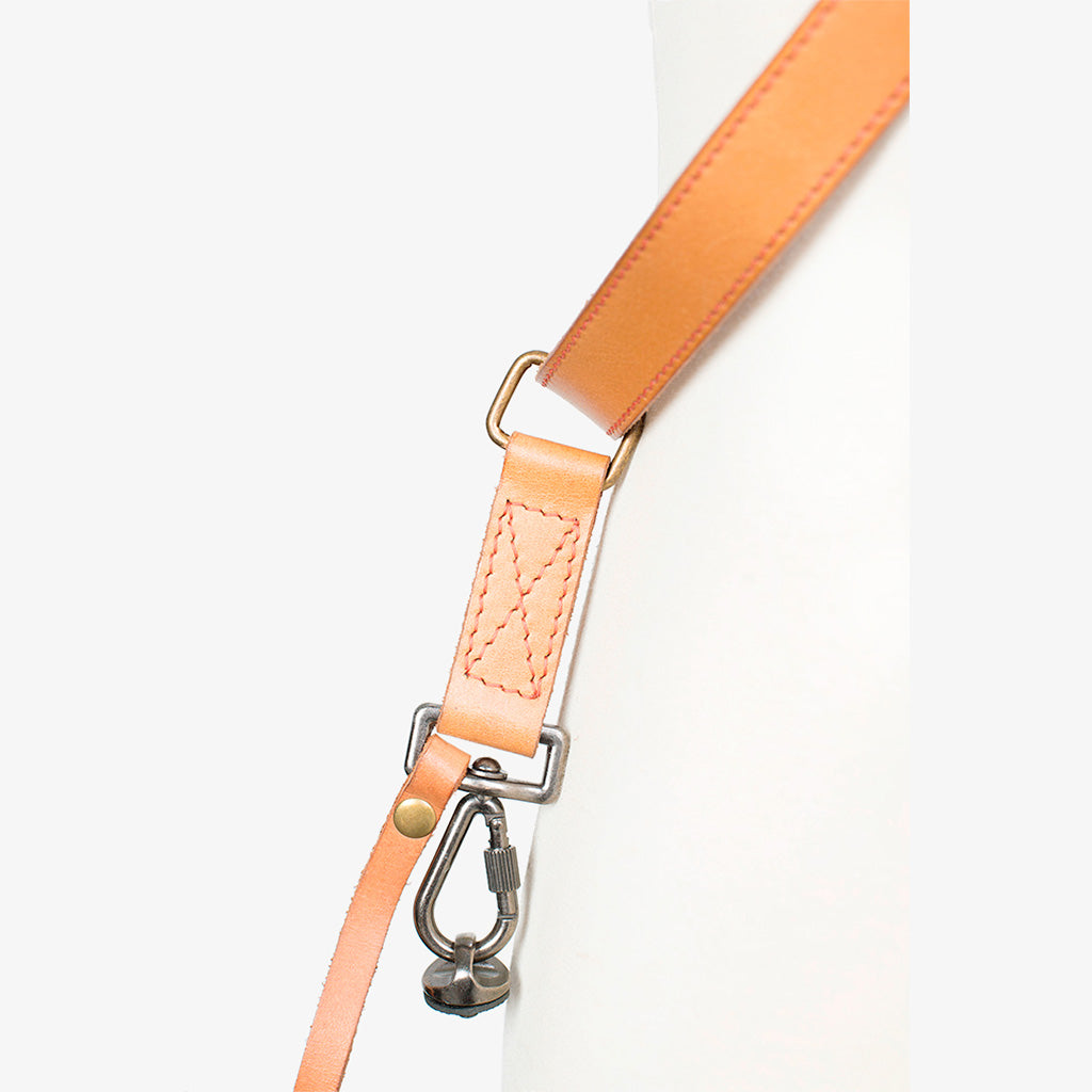 Tokyo #603 - Tanned &amp; Red sling leather camera strap